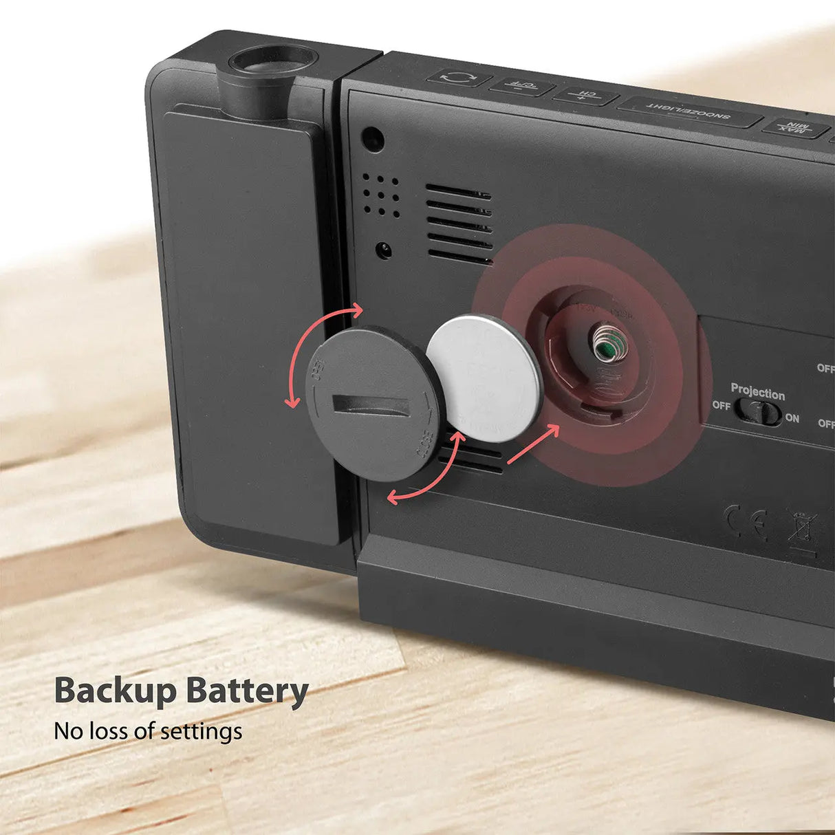 Dr. Prepare Projection Alarm Clock 002 DPWS-OUT-002-US Renogy