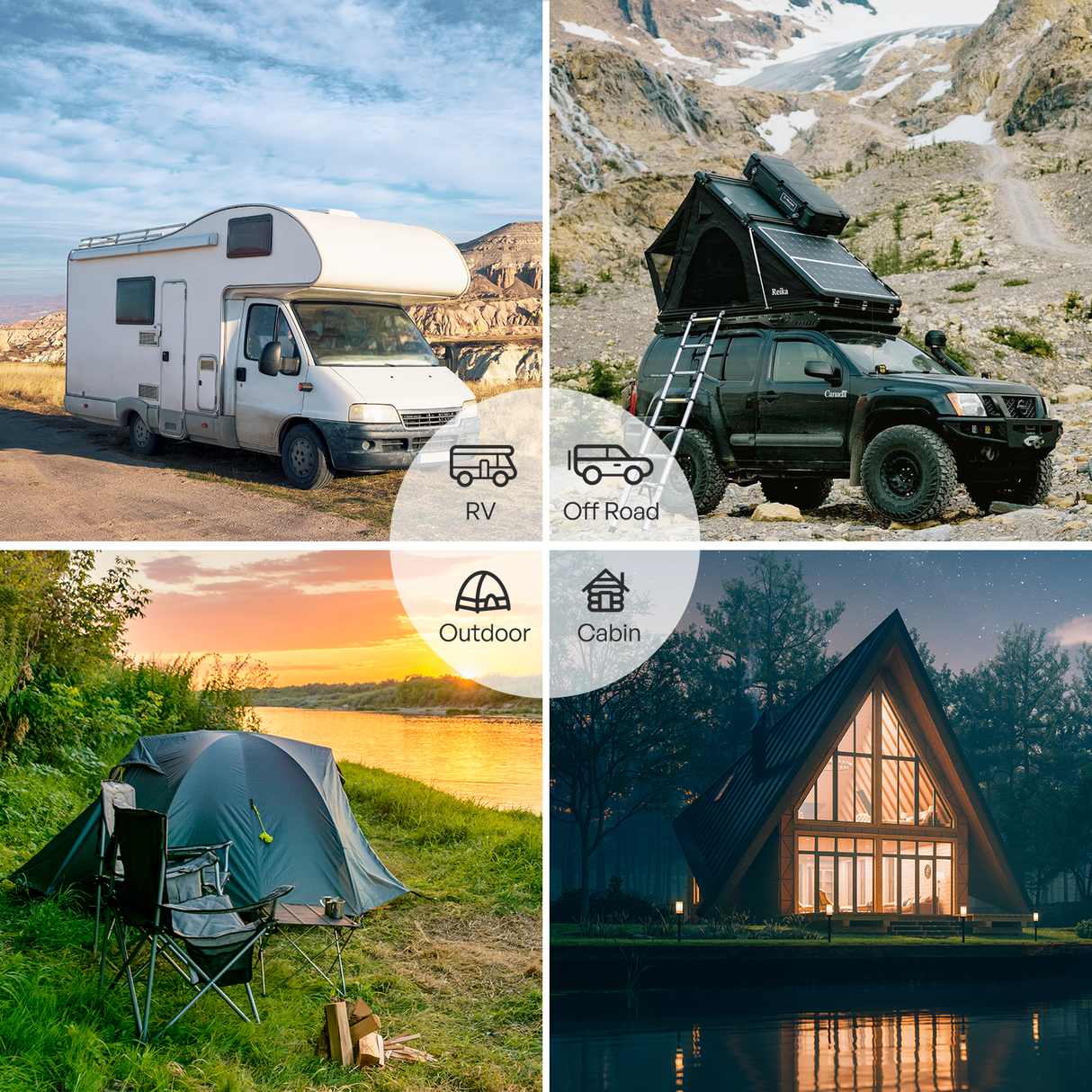 200W 12V N-Type Portable Solar Panel Suitcase Kit with 20A PWM Controller