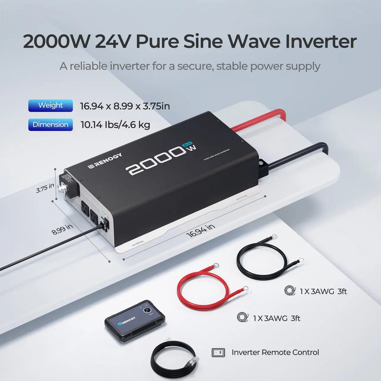 2000W 24V Pure Sine Wave Inverter