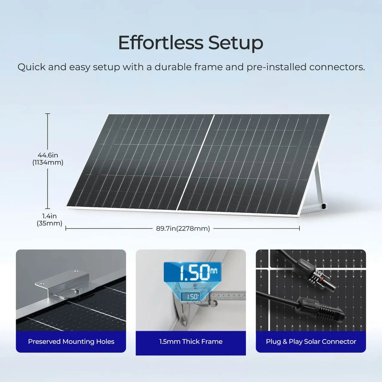 N-Type Bifacial 2PCS 590W Monocrystalline Solar Panel Renogy