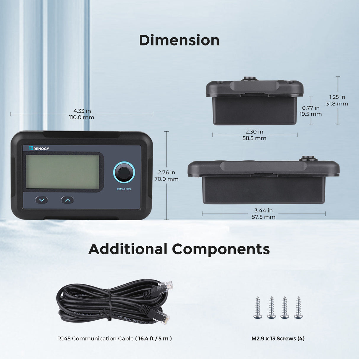 Dimension & Additional Components