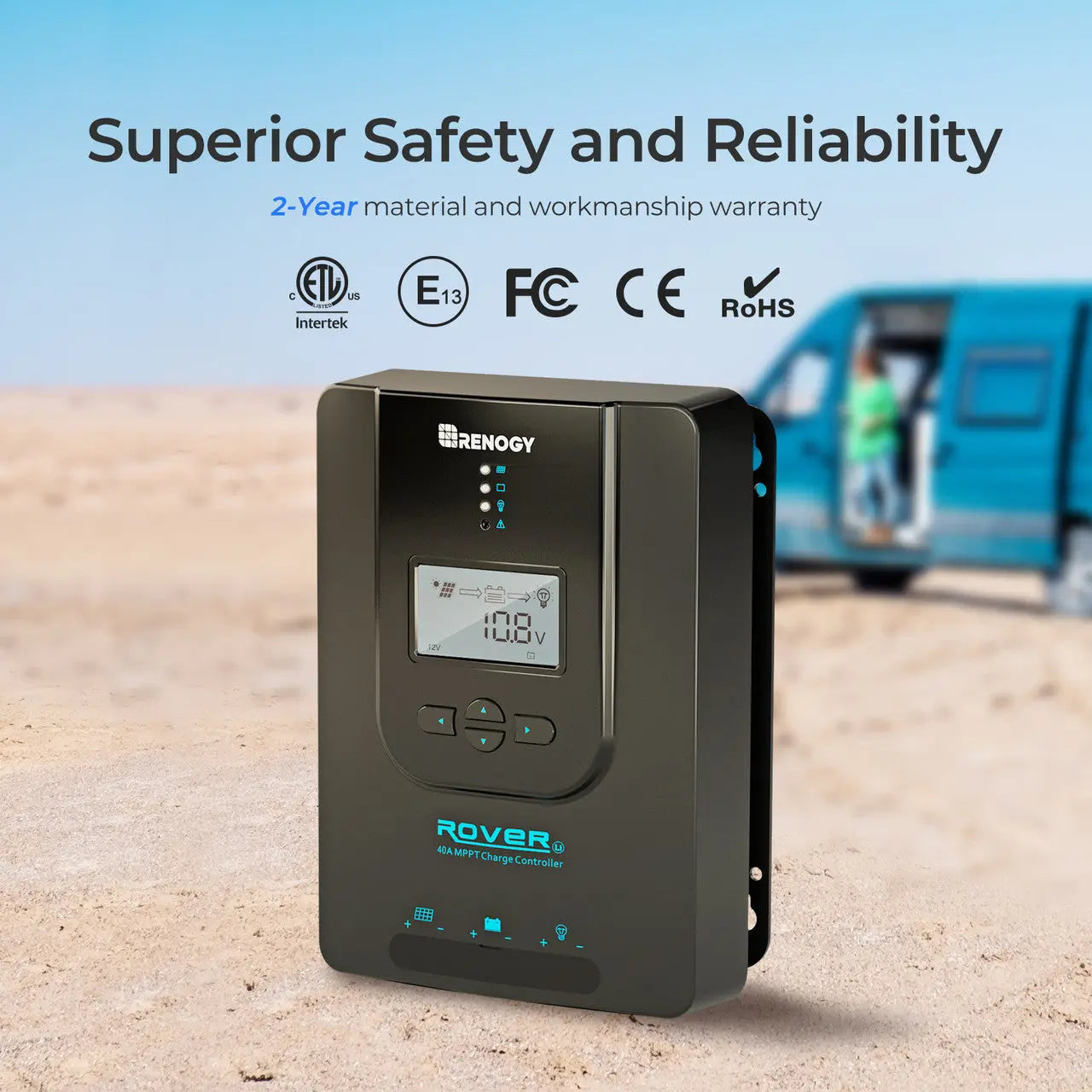 Rover Li 20/30/40A MPPT Solar Charge Controller 12V/24V | Renogy US