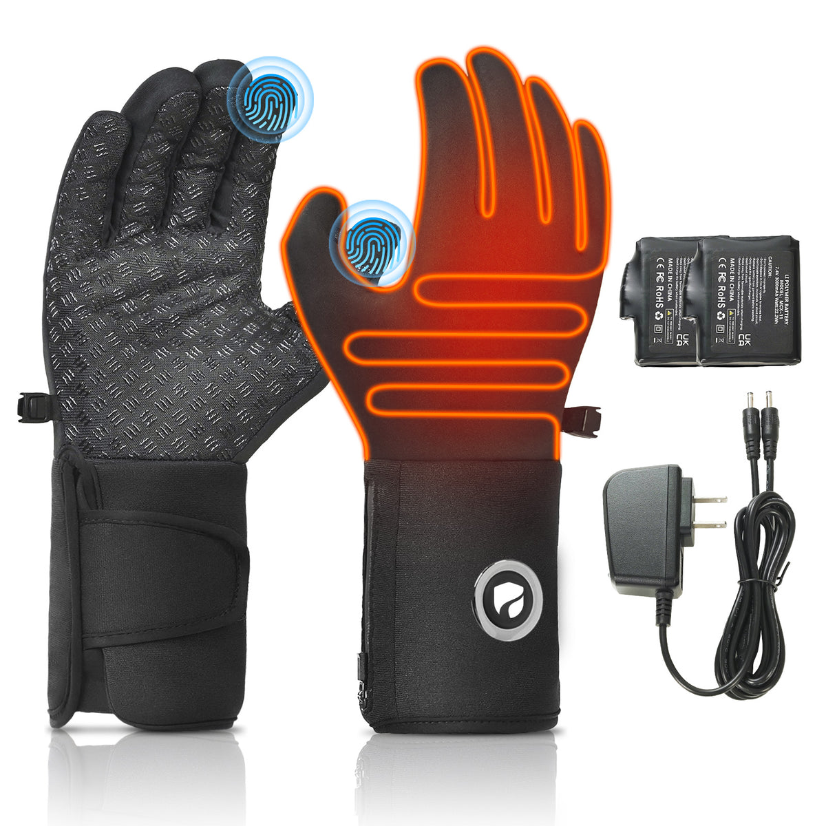 Dr.Prepare Heated Gloves with Dual 7.4V 3000mAh Batteries