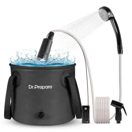 Dr. Prepare 5 Gallons Portable Camping Shower Kit with Pump Renogy