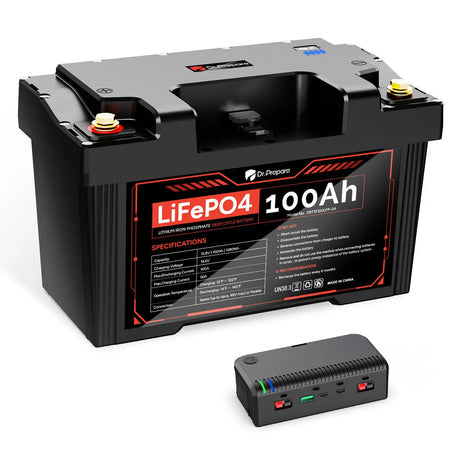 Dr.Prepare 2-in-1 PowerMax LiFePO4 Battery and Portable DC Power Station Renogy