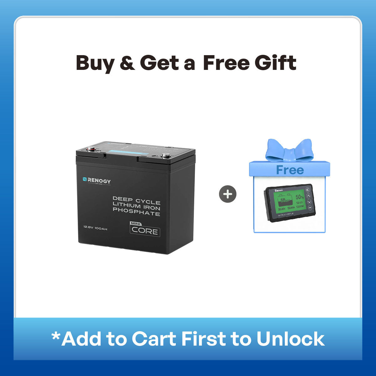 Renogy Core Mini - LiFePO4 12.8V  300/200/100Ah Lithium Batteries