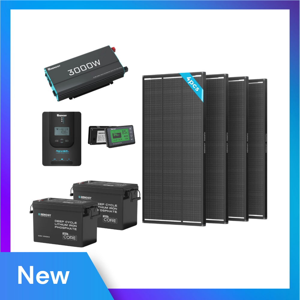 Off-Grid Core Solar Kit 7.68kWh | Optional ShadowFlux 400W/800W Panel