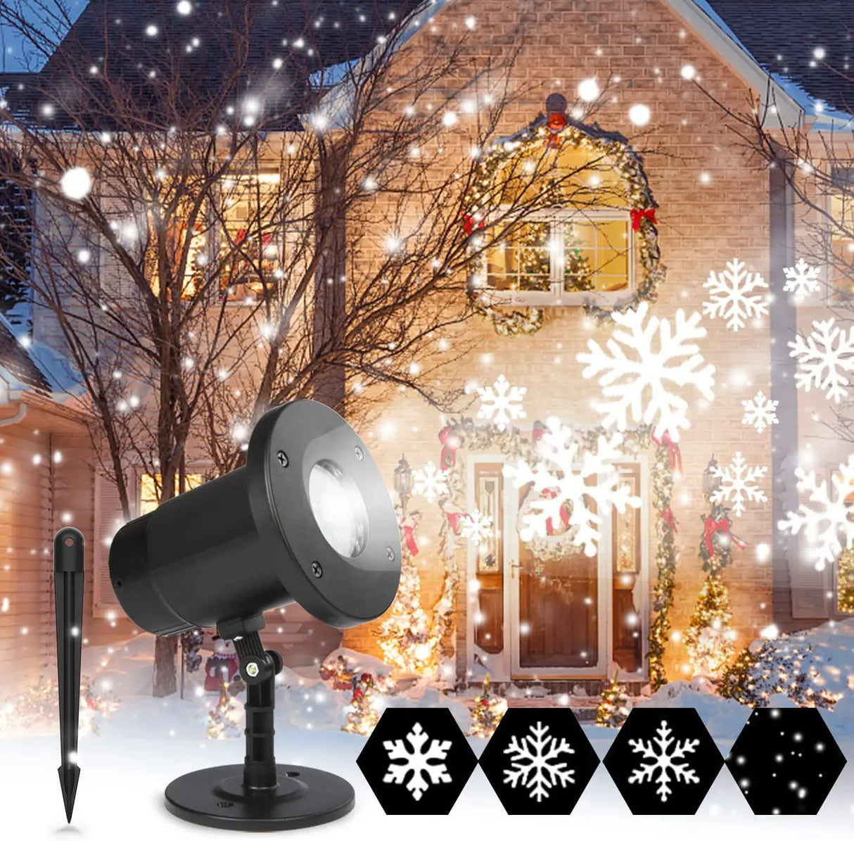 Dr. Prepare Christmas Projector Light with Snow Flakes Patterns Renogy