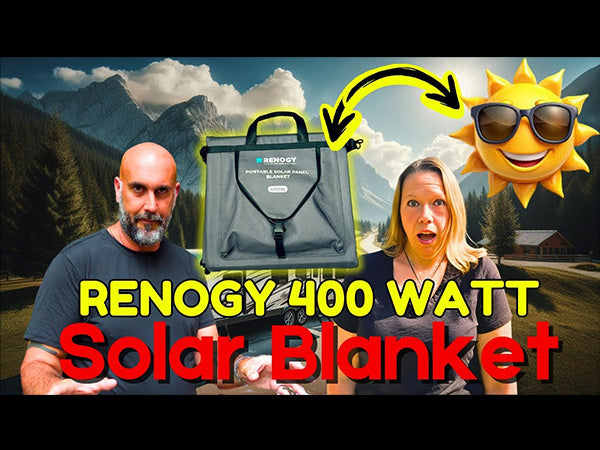 Renogy solar blanket mobile setup example