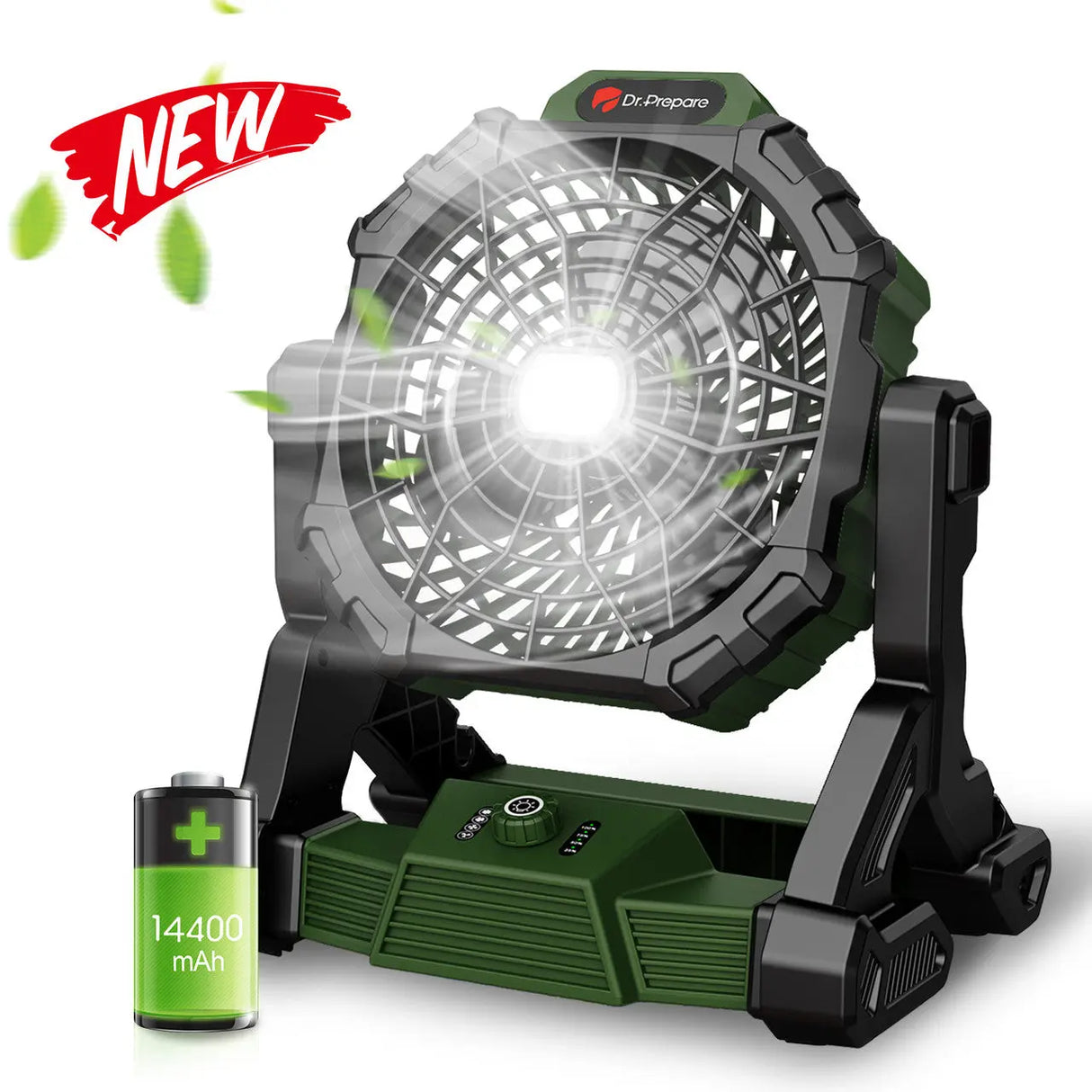 Dr.Prepare X35 Portable Camping Fan with LED Light Renogy