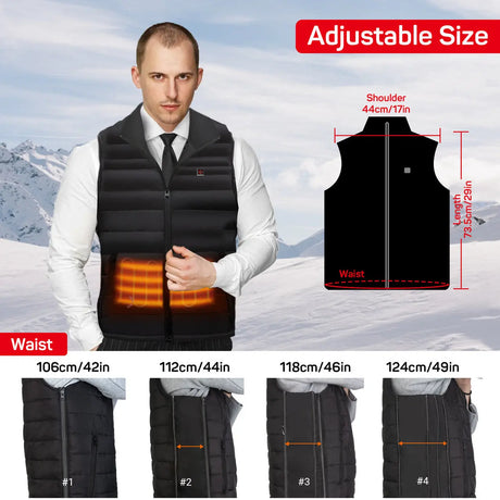 Dr.Prepare Unisex Heated Vest - 6 Heating Zones & Plus Size Renogy