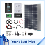 Complete RV Solar Kit 400W 12V | Optional 2.4kWh Deep-Cycle AGM / LiFePO4 Batteries