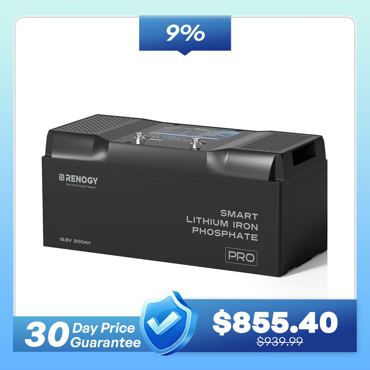 12V 200Ah Smart LiFePO4 Battery w/ Bluetooth & Self-Heating | Pro Series