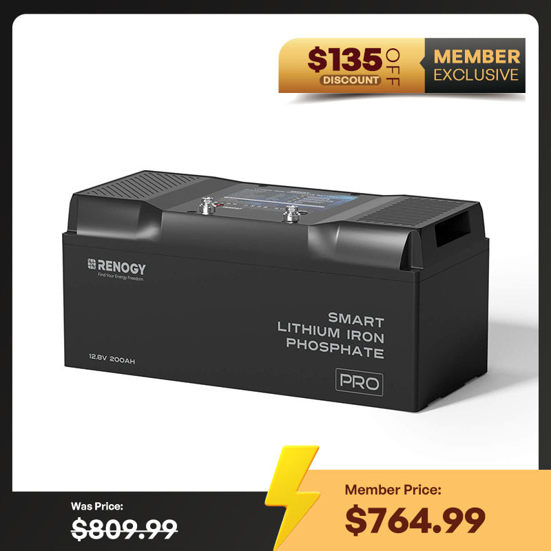 Pro - 12V 100Ah/200Ah Smart LiFePO4 Battery w/ Bluetooth & Self-Heating