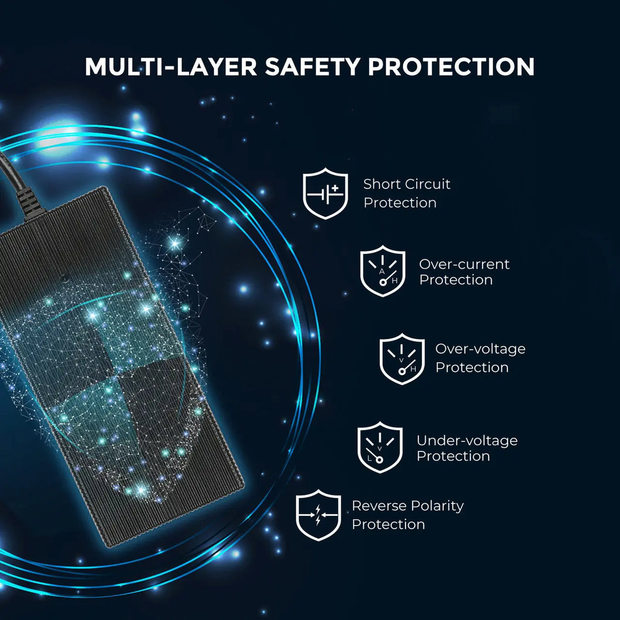 12V 20A/24V 10A AC-to-DC LFP Portable Battery Charger Renogy