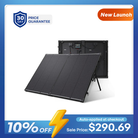Renogy 200W 12V N-Type Portable Solar Panel Suitcase Kit with 20A PWM Controller