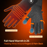 Dr.Prepare Heated Gloves with Dual 7.4V 3000mAh Batteries