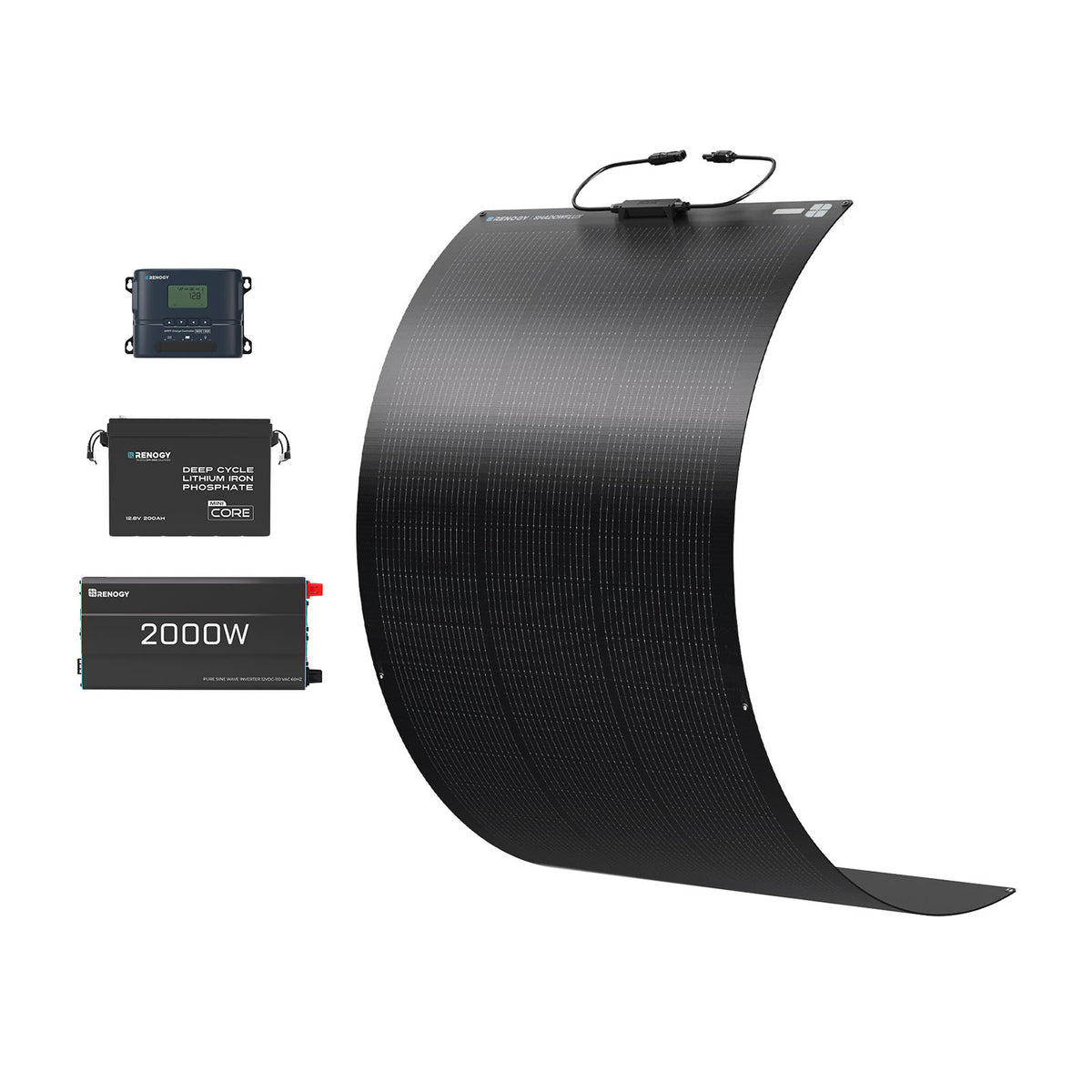 2.56kWh Flex Power Kit | 200W Shadowflux Panel, 2000W Inverter