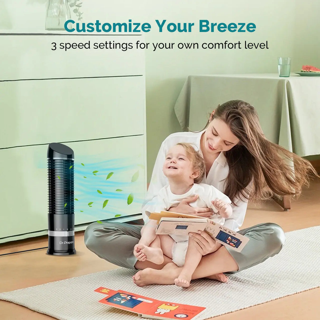 DR.PREPARE 16in Oscillating Tower Fan Renogy