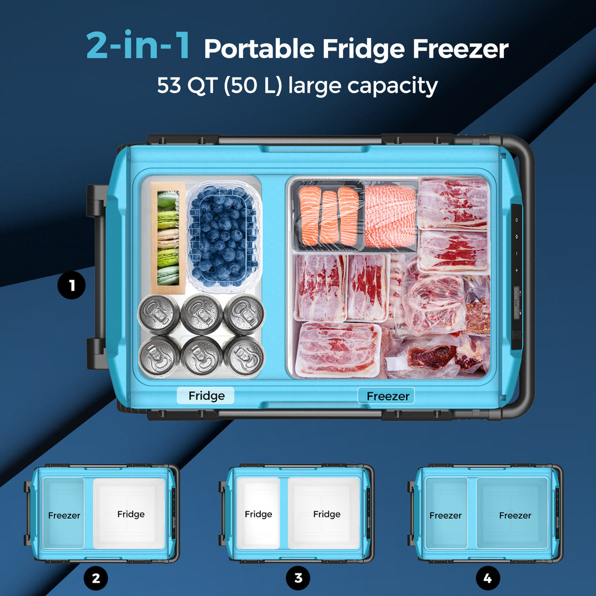 2-in-1 Portable Fridge Freezer