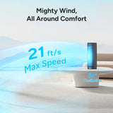 Dr.Prepare 12-Inch Tower Fan with 25W AC Motor Renogy