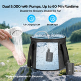 Dr.Prepare Dual Portable Shower Pump Kit (2×5000mAh)