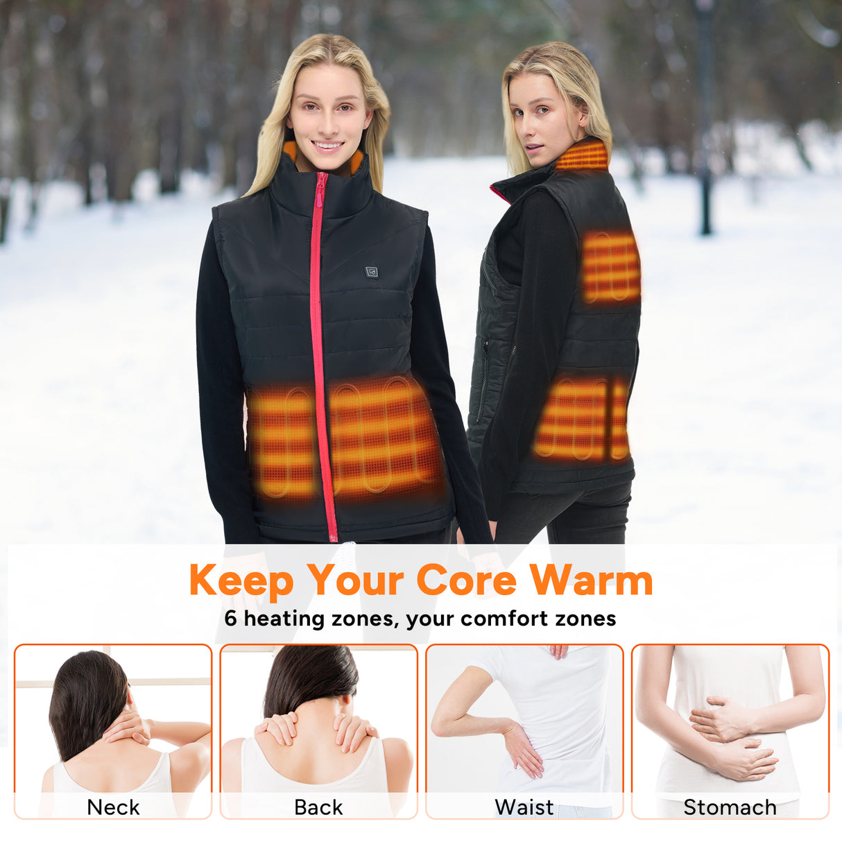 Dr. Prepare Women’s Heated Vest, Lightweight Heating Vest for Women