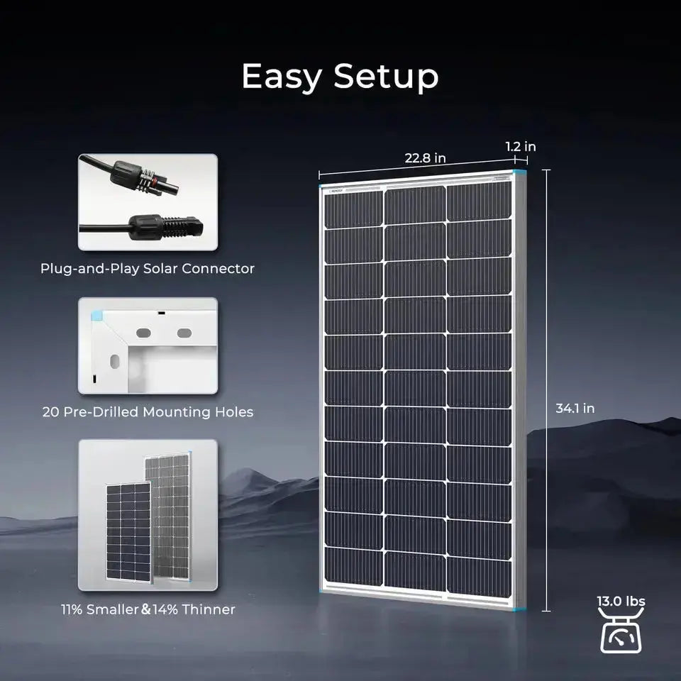 Complete RV Solar Kit 400W 12V | Optional 2.4kWh Deep-Cycle AGM / LiFePO4 Batteries Renogy