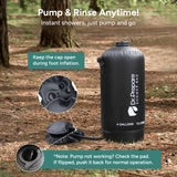 Dr.Prepare 15L Portable Camping Shower Kit with Foot Pump