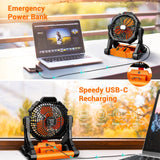 Dr.Prepare X35 Portable Camping Fan with LED Light Renogy