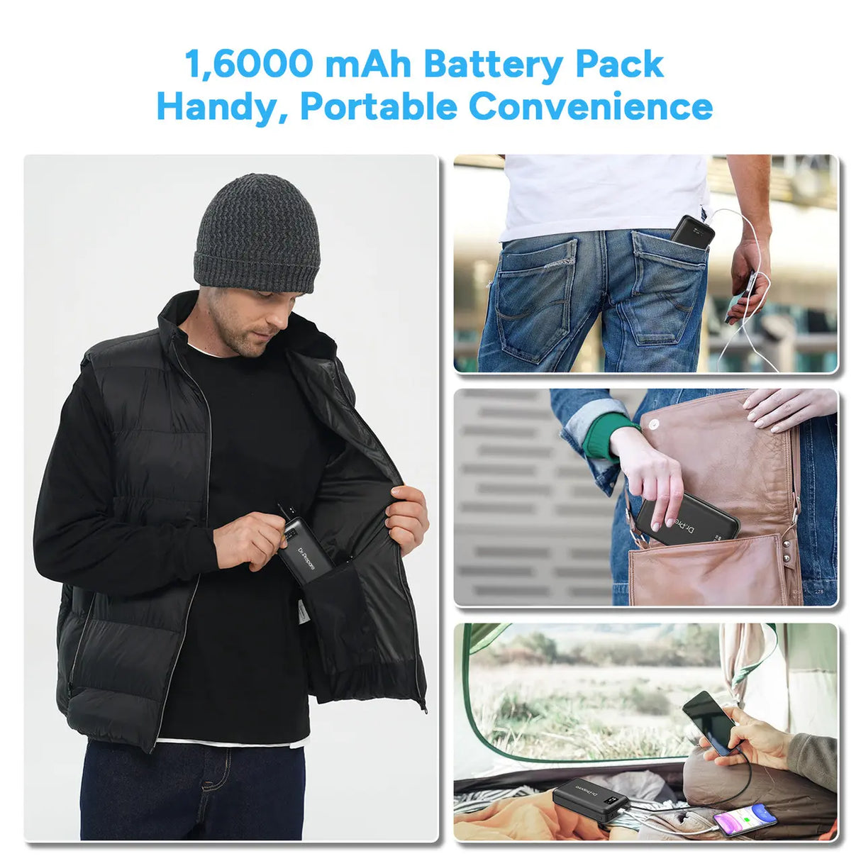 Dr. Prepare 16000mAh Portable Battery Fast-Charging Power Bank for Heated Vest Renogy