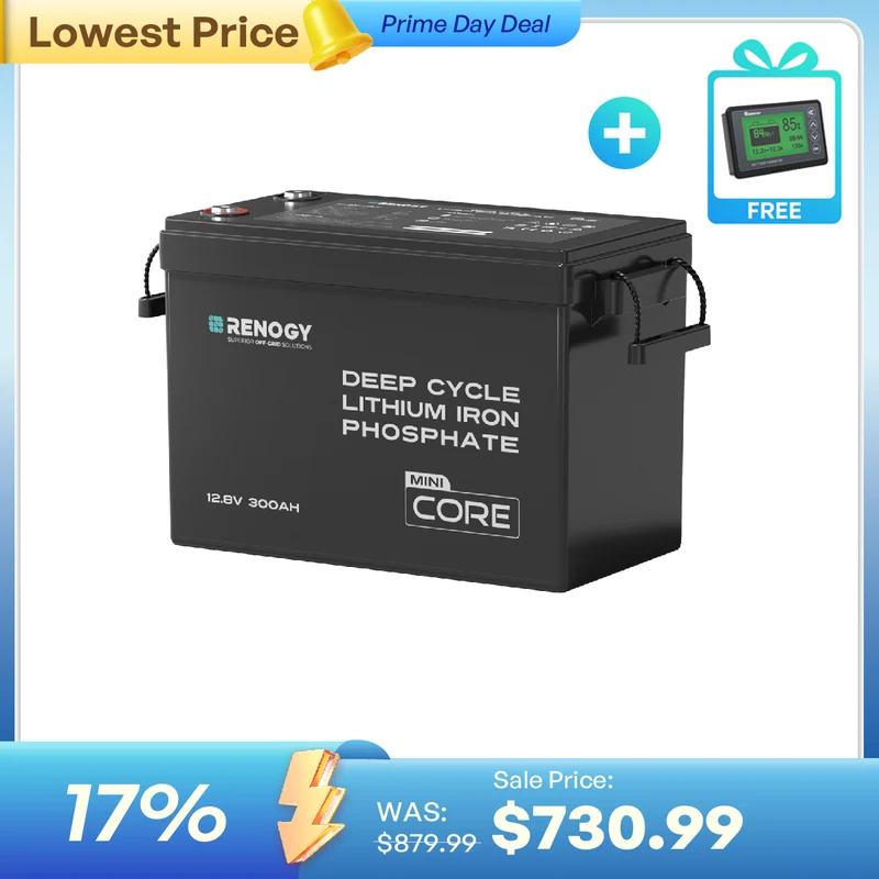 12V 300Ah LiFePO4 Battery w/ Low-Temperature Protection