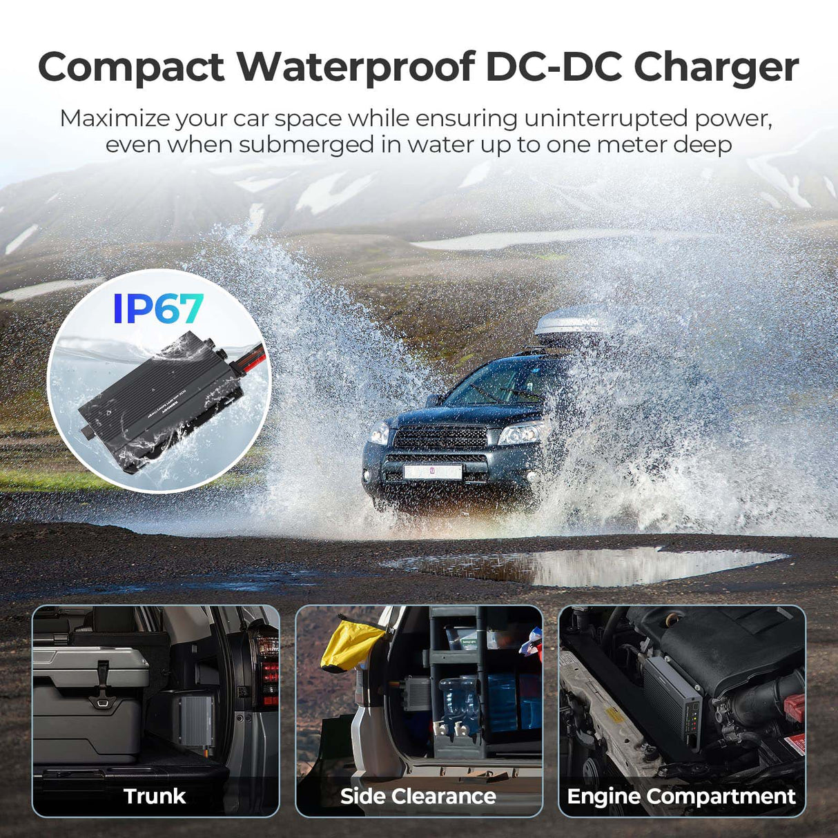 12V/24V IP67 50A DC-DC  Battery Charger with MPPT Renogy