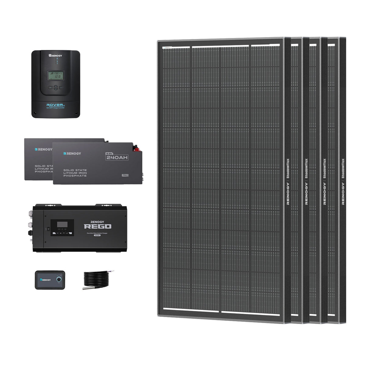 5.76kWh Solar Kit | 4PCS 200W Shadowflux Panel