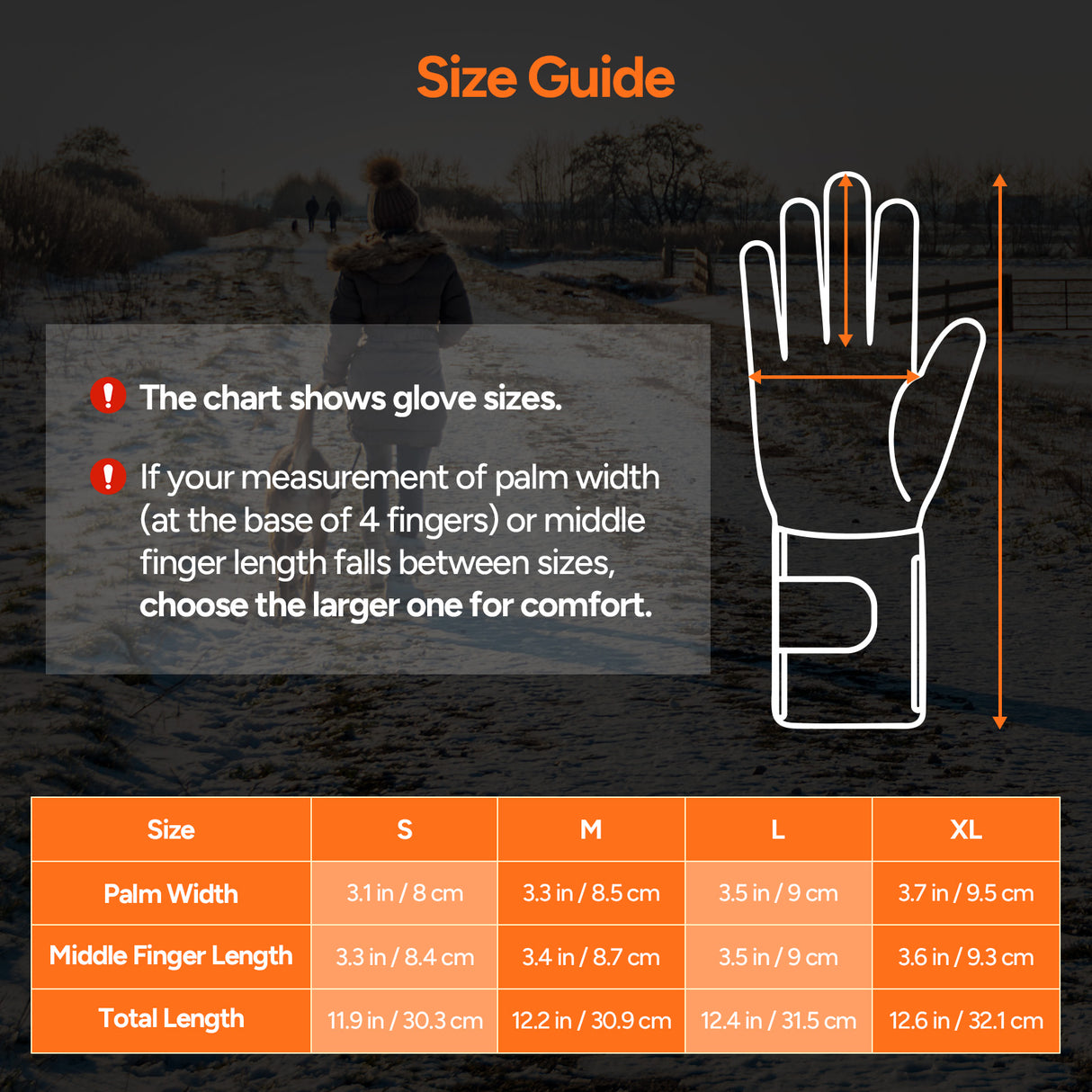 Dr.Prepare Heated Gloves with 7.4V 3200mAh Battery