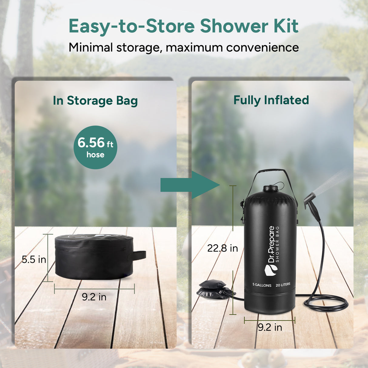 Dr.Prepare 20L Camping Shower Bag