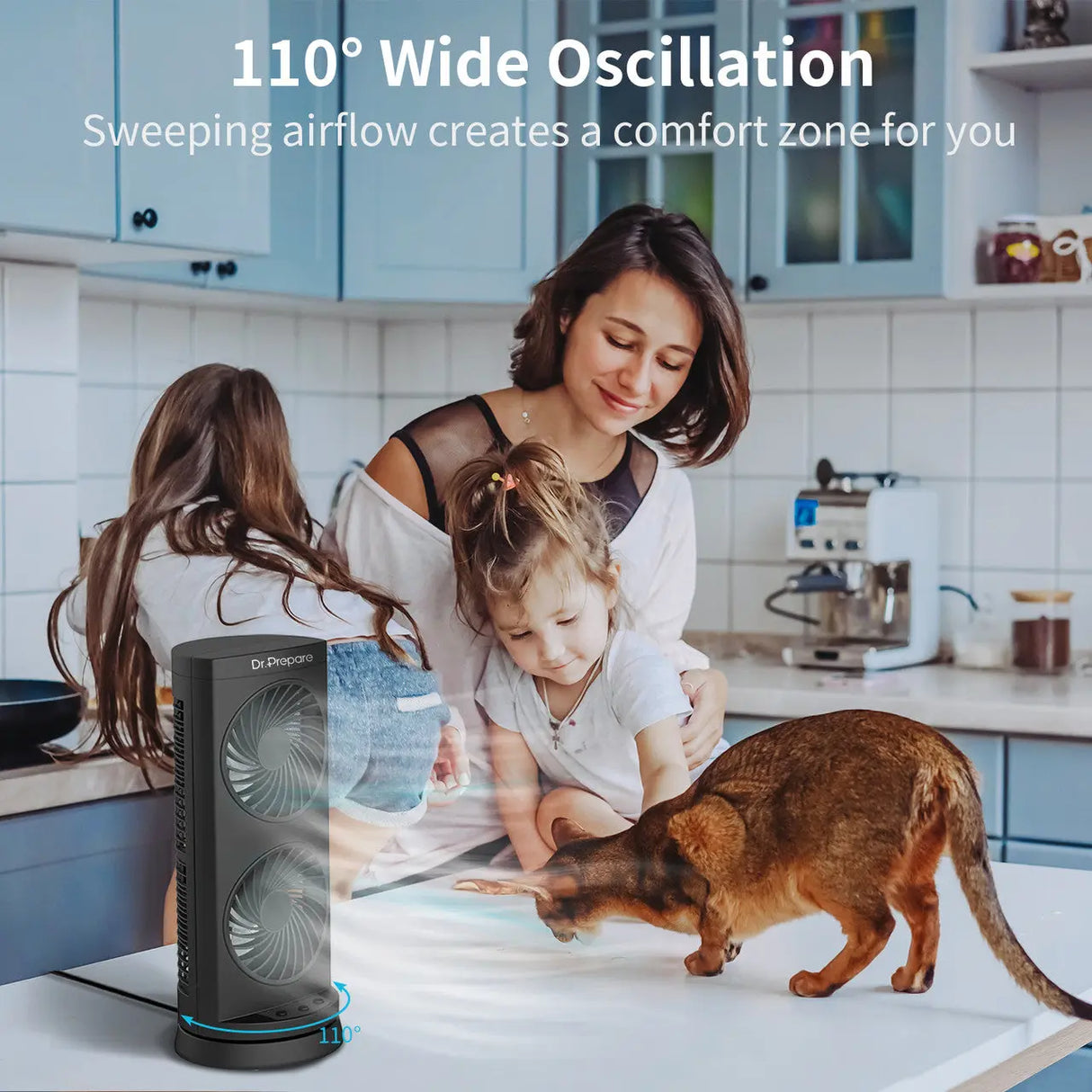 Dr.Prepare Dual Oscillating Tower Fan Renogy