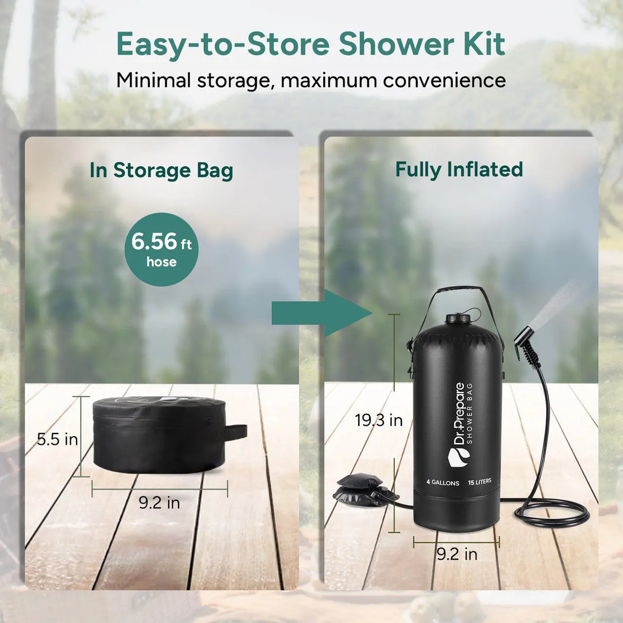 Dr.Prepare 20L Camping Shower Bag Renogy