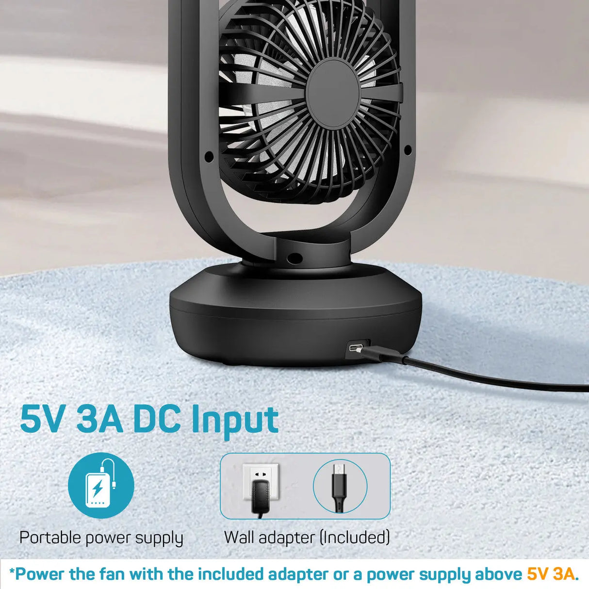 Dr.Prepare 15" Portable USB Desk Fan Renogy