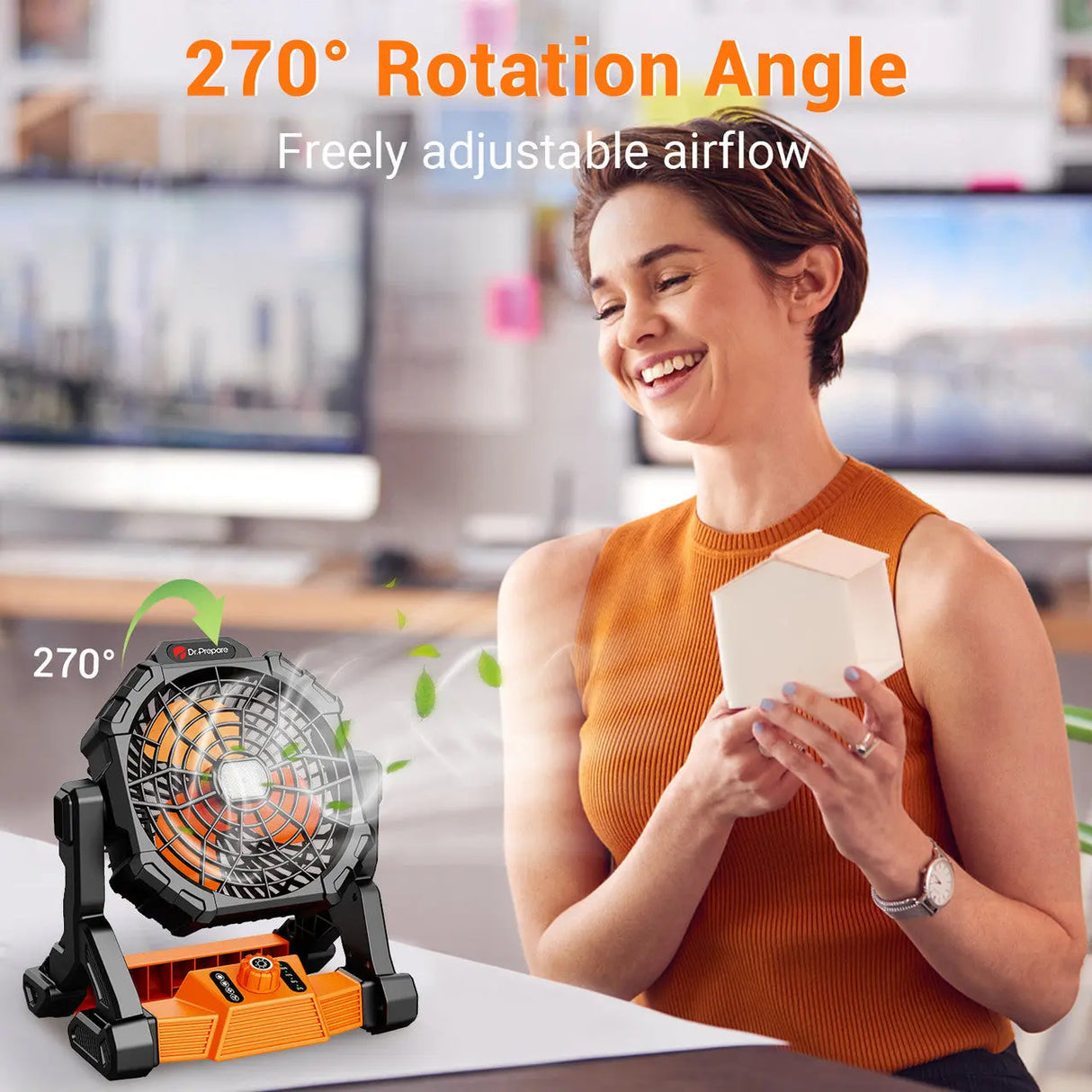 Dr.Prepare X25 Portable Camping Fan with LED Light Renogy