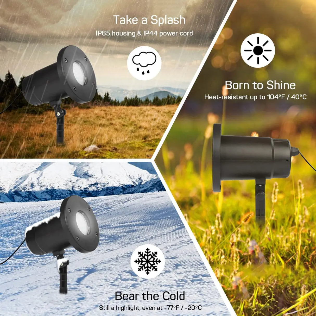 Dr. Prepare Christmas Projector Light with Snow Flakes Patterns Renogy