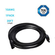 Solar Panel Extension Cable with Male to Female Solar Connectors (Single) Renogy