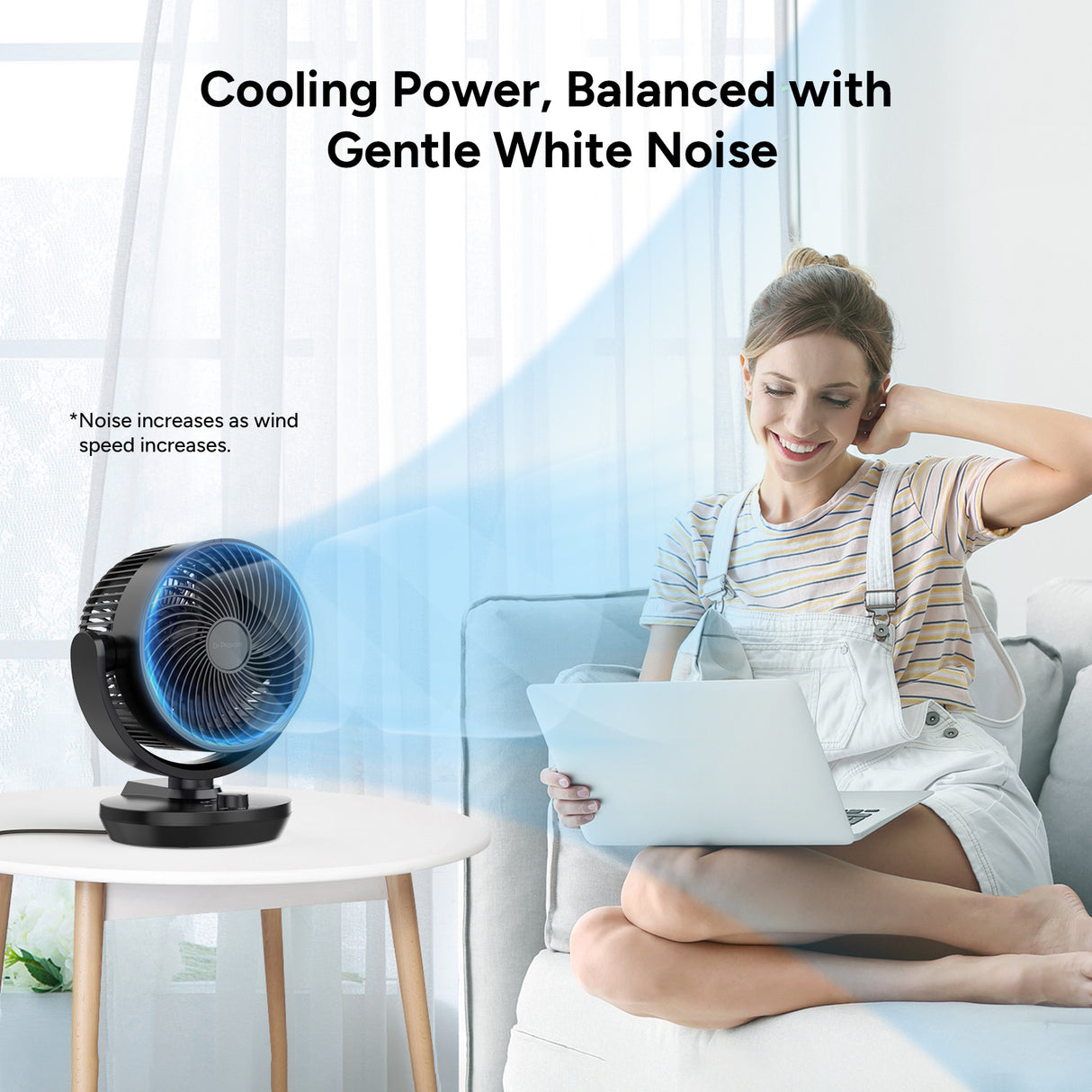 DR.PREPARE Oscillating Air Circulator Fan for Bedroom