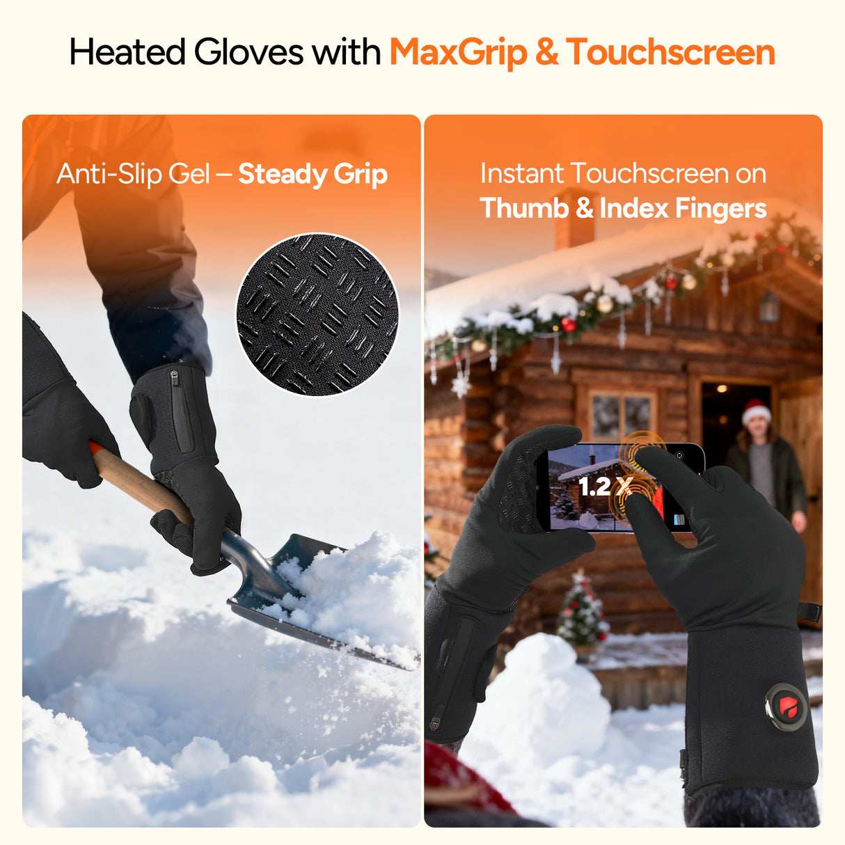 Dr.Prepare Heated Gloves with 7.4V 3200mAh Battery