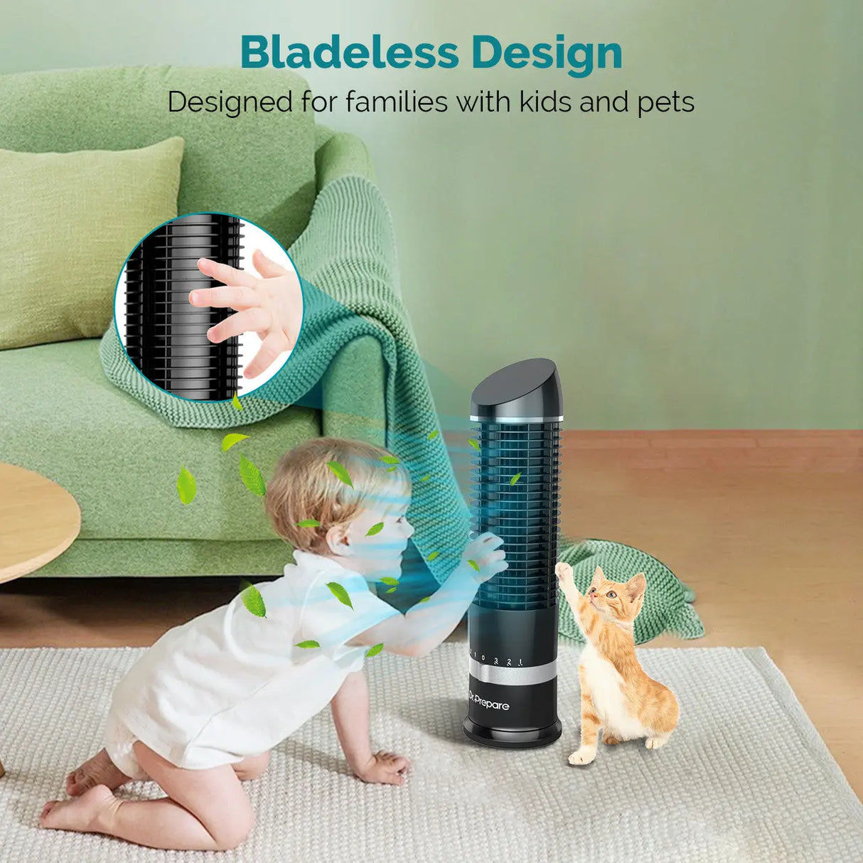 DR.PREPARE 16in Oscillating Tower Fan Renogy