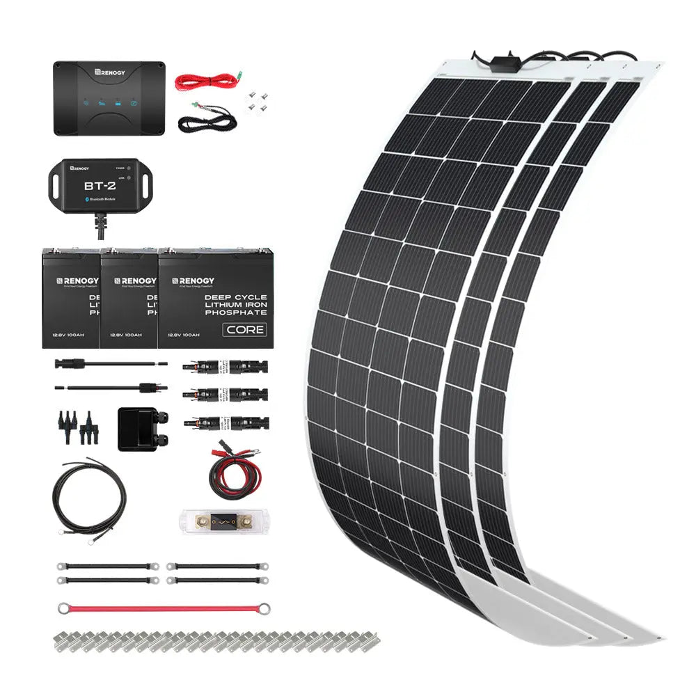 Customizable RV Solar Kit 600W 12V | Optional 3.6kWh LiFePO4 Battery Renogy