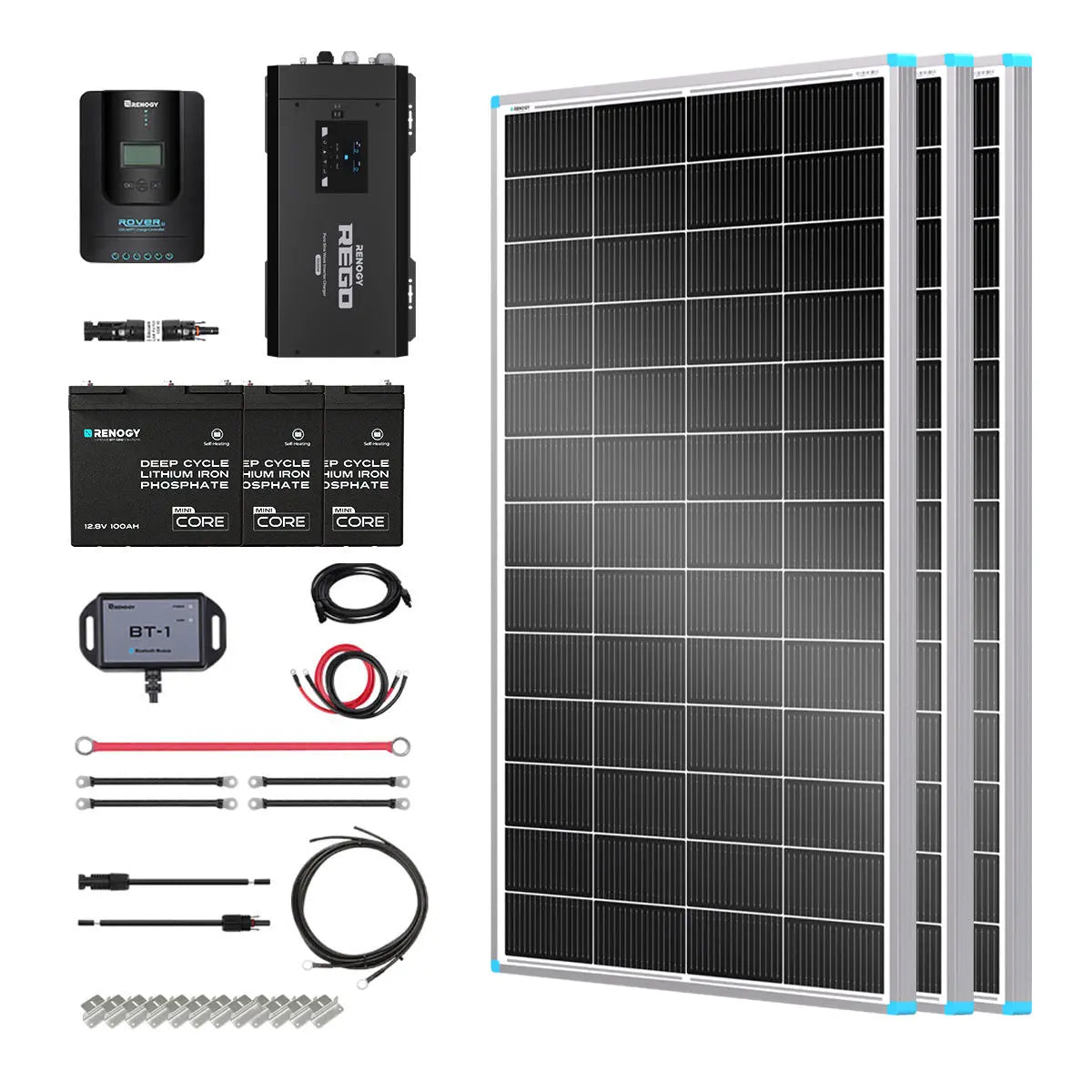 Essential Off-Grid Solar Kit 600W 12V | Optional 3.6kWh LiFePO4 Battery Renogy