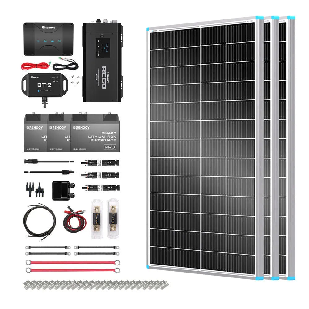 Customizable RV Solar Kit 600W 12V | Optional 3.6kWh LiFePO4 Battery Renogy