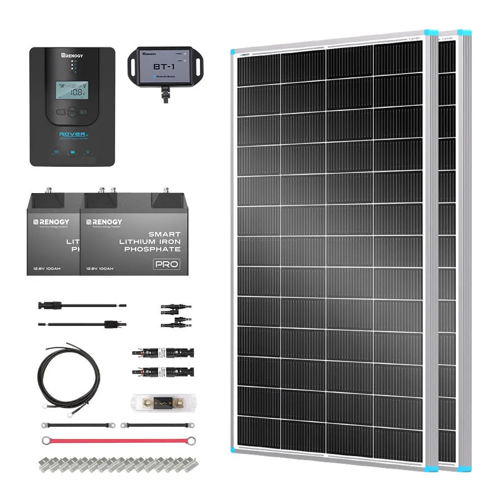 Essential Off-Grid Solar Kit 400W 12V | Optional 2.4kWh LiFePO4 Battery Renogy