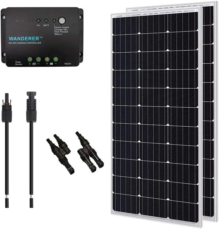 Open Box Renogy 200 Watts 12 Volts Monocrystalline Solar Bundle Kits Renogy